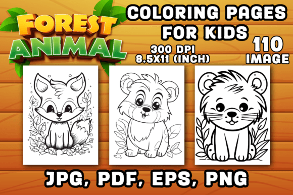 Download 110 Forest Animal Coloring Pages for Kid - Forest animal Collection