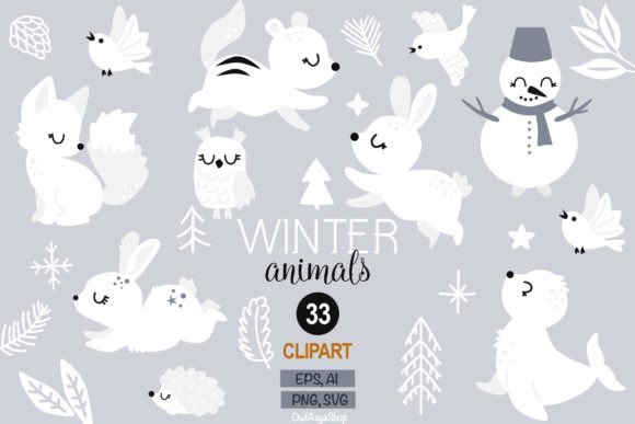 Download Winter Forest Animals Clipart - Forest animals Collection