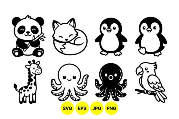 Download Cute Animal SVG Clipart Pack - Cute animal svg Collection