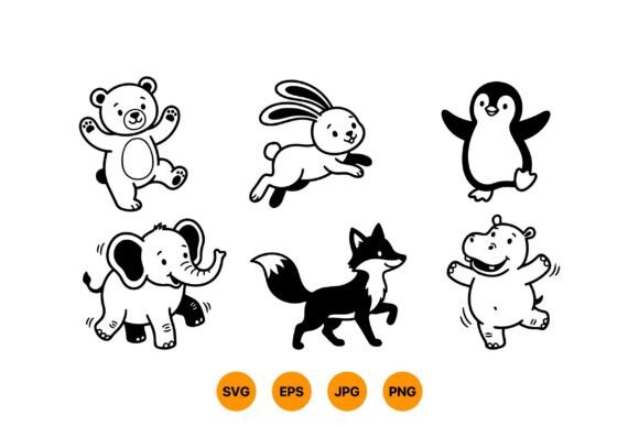 Download Cute Animal SVG Clipart Pack - Cute animal svg Collection