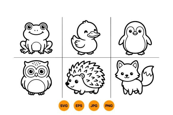 Download Cute Animal SVG Outlines - Cute animal svg Collection