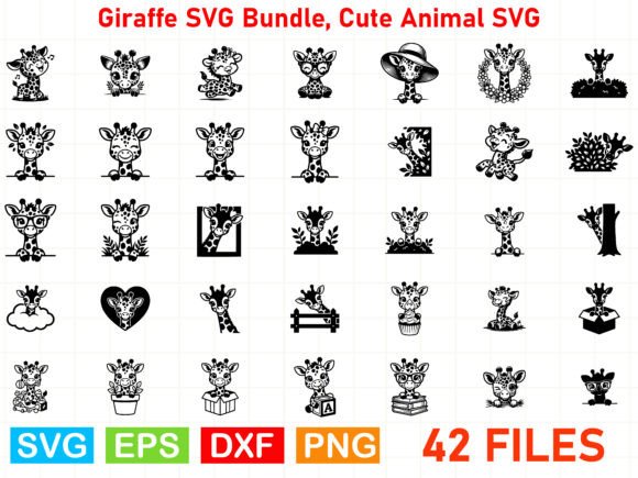 Download Giraffe SVG Bundle, Cute Animal SVG - Cute animal svg Collection