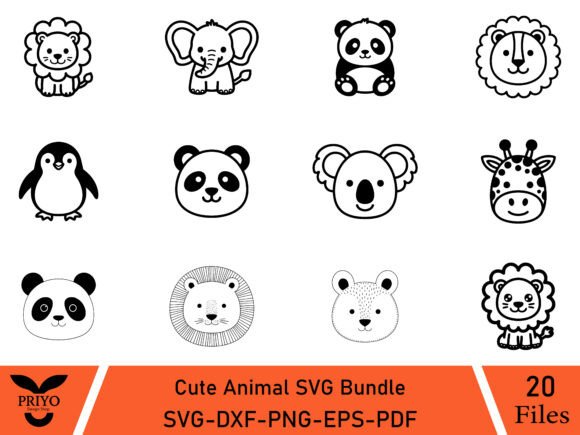 Download Cute Animal SVG Bundle, Cute Animal Face - Cute animal svg Collection