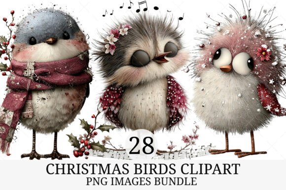 Download Christmas Birds Clipart Bundle - Bird Collection