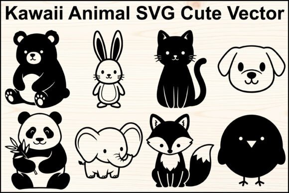 Download Cute Animal SVG Bundle Kawaii Set - Cute animal svg Collection