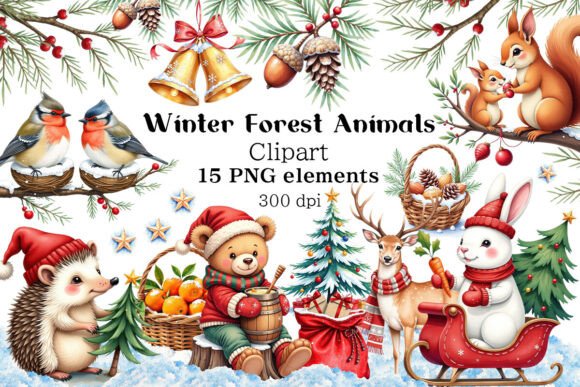 Download Winter Forest Animals Clipart, PNG - Forest animals Collection