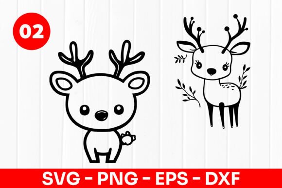 Download Cute Deer Cartoon Baby Forest Animal SVG - Forest animal Collection