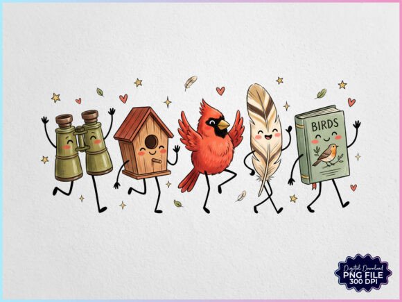 Download Birds Doodles Characters PNG - Bird Collection
