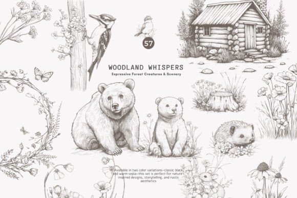 Download Woodland Clipart Forest Animals Set - Forest animals Collection