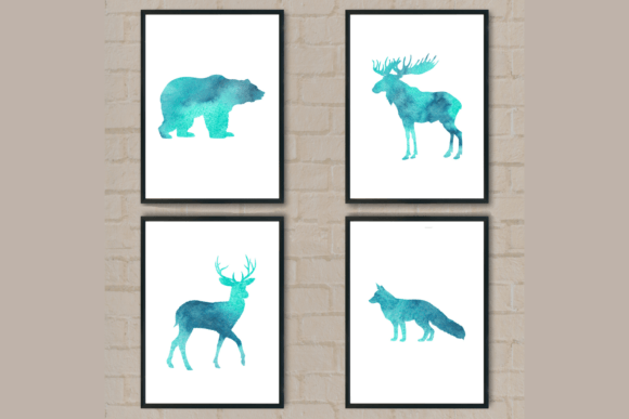 Download Watercolor Forest Animal Posters - Forest animal Collection