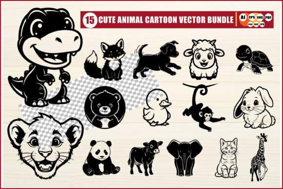 Download Cute Animal SVG Bundle Cartoon Set - Cute animal svg Collection